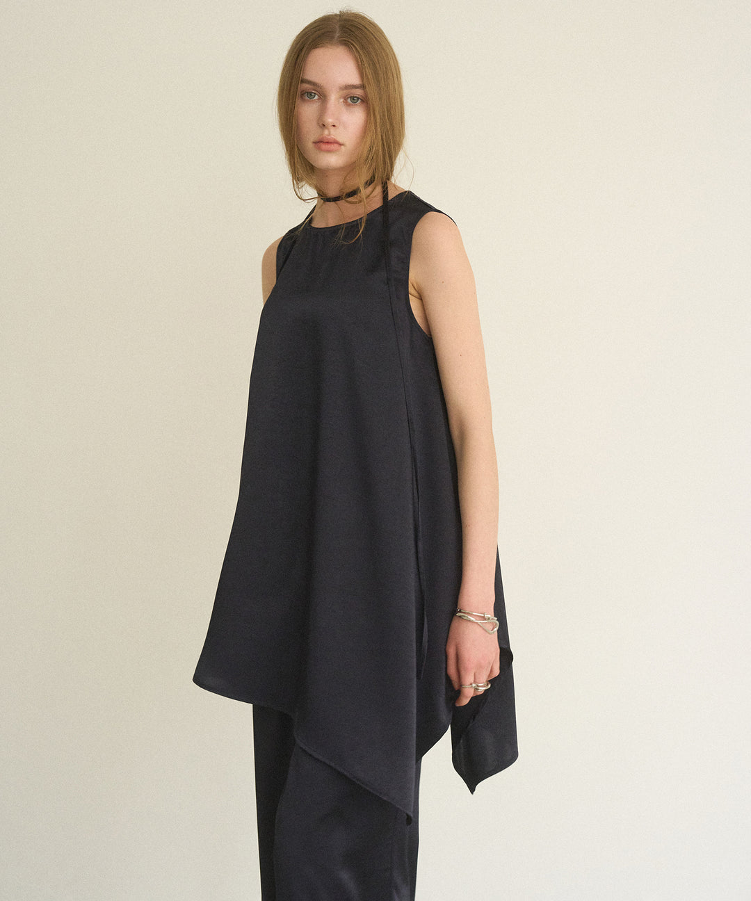 Relaxy Satin Choker Tunic