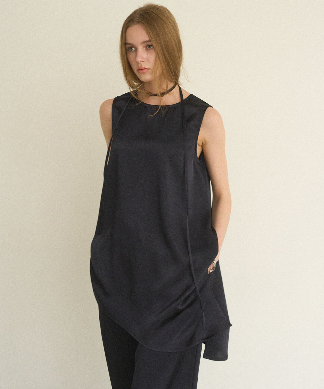 Relaxy Satin Choker Tunic