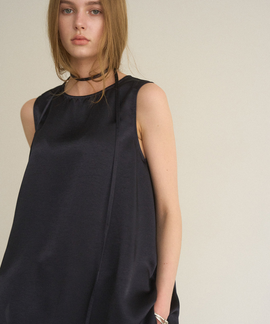 Relaxy Satin Choker Tunic