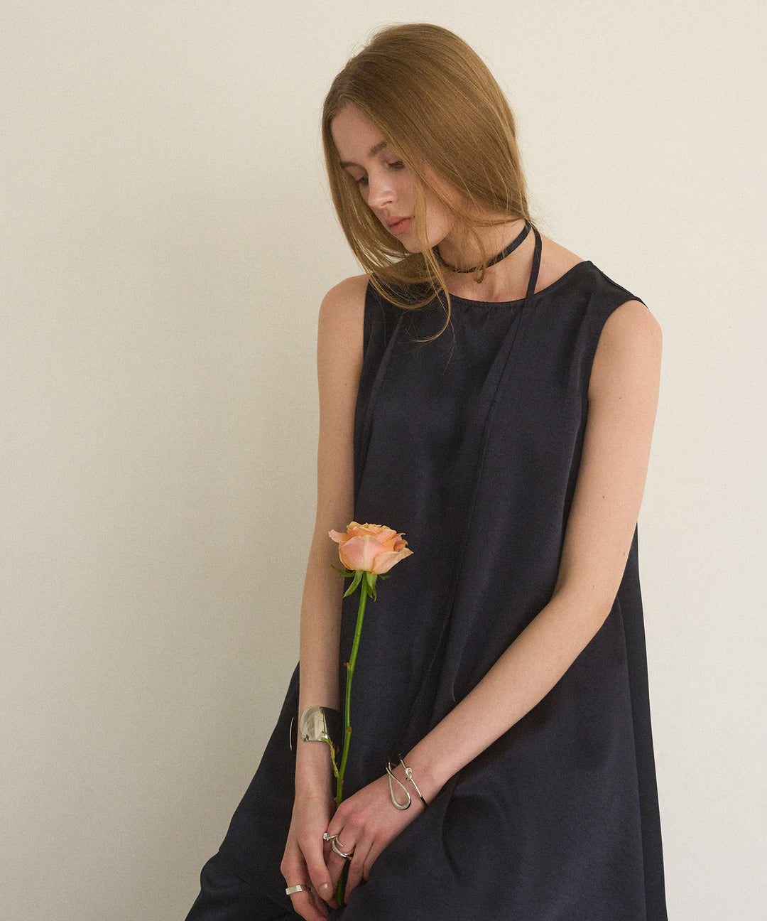 Relaxy Satin Choker Tunic