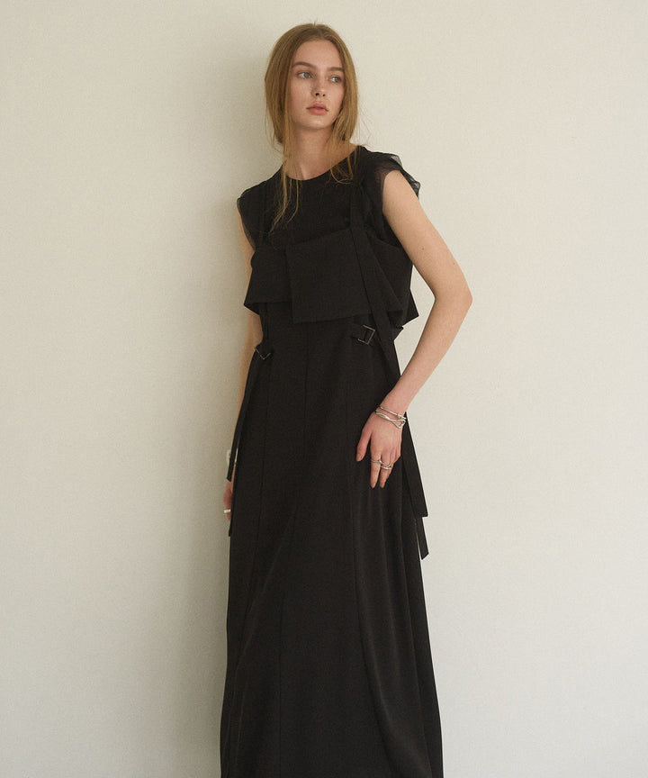 Panel Cover Belt Dress