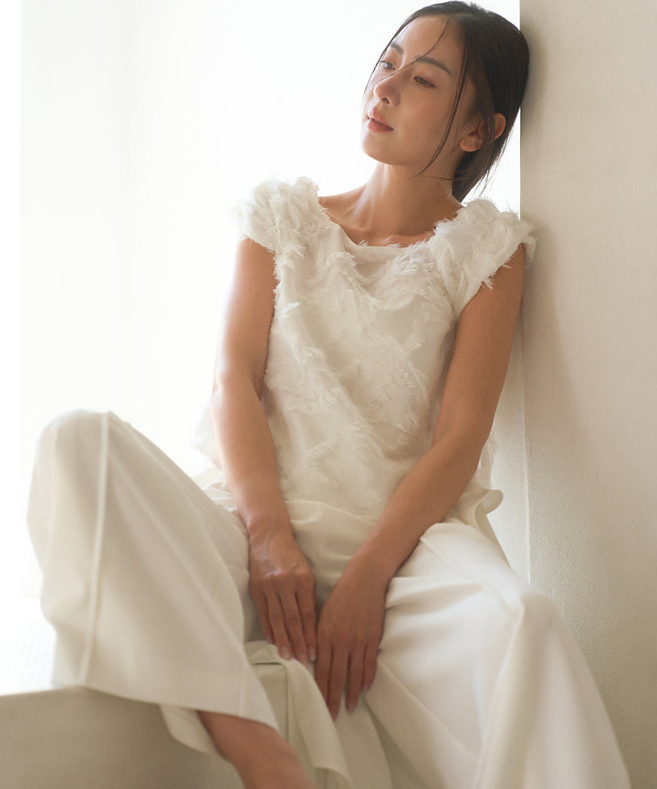Jacquard Flower Blouse