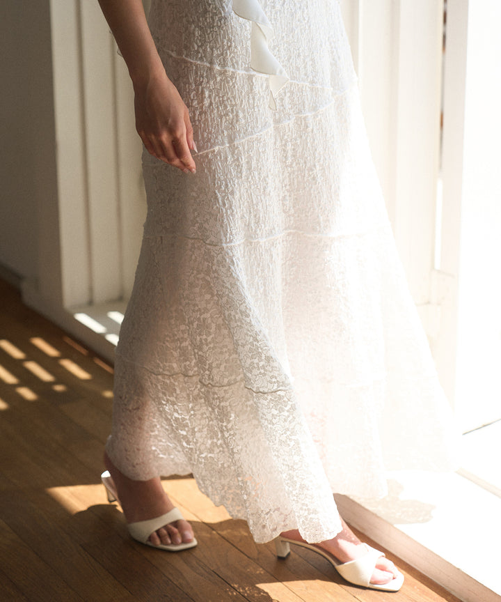 Stretch Bumpy Lace Skirt