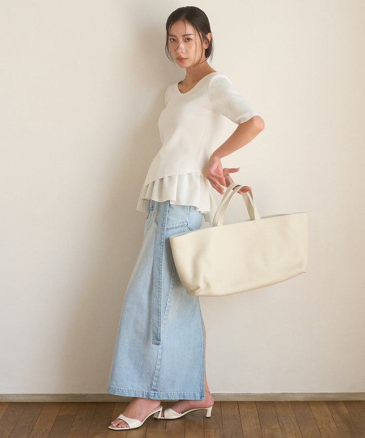 Asymmetry Cutting 2way Tops