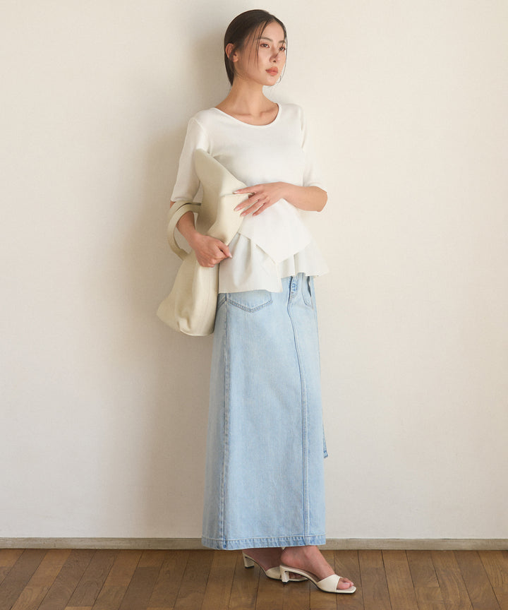 Asymmetry Cutting 2way Tops