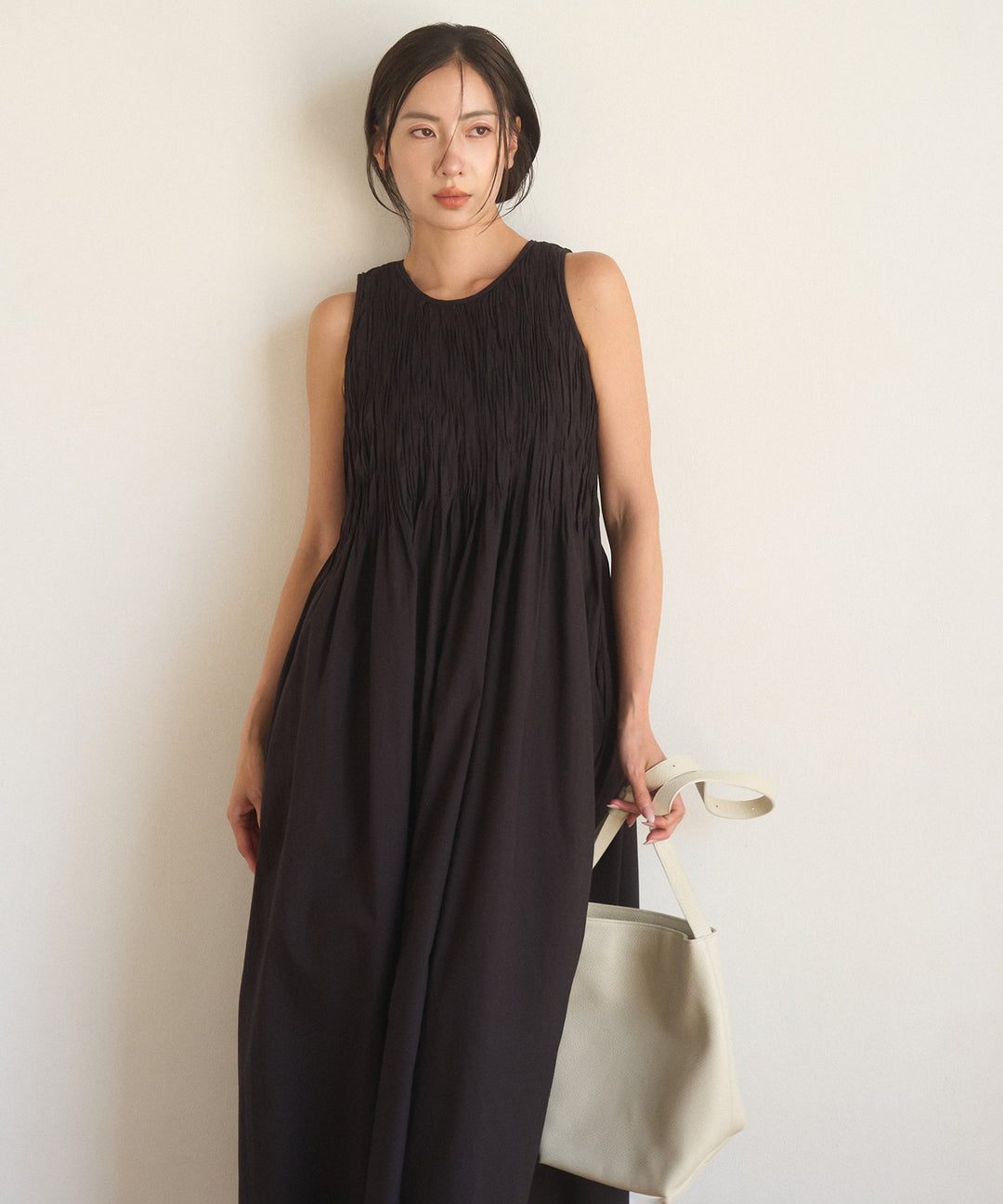 【INDIA made】Hand Pintuck Cotton Onepiece