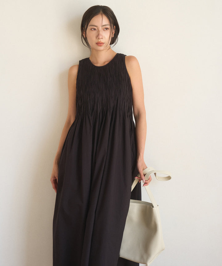 【INDIA made】Hand Pintuck Cotton Onepiece