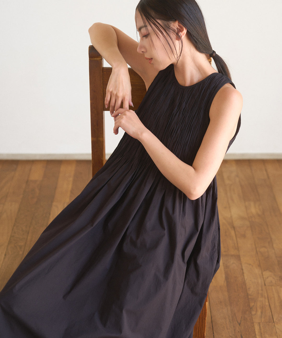 【INDIA made】Hand Pintuck Cotton Onepiece