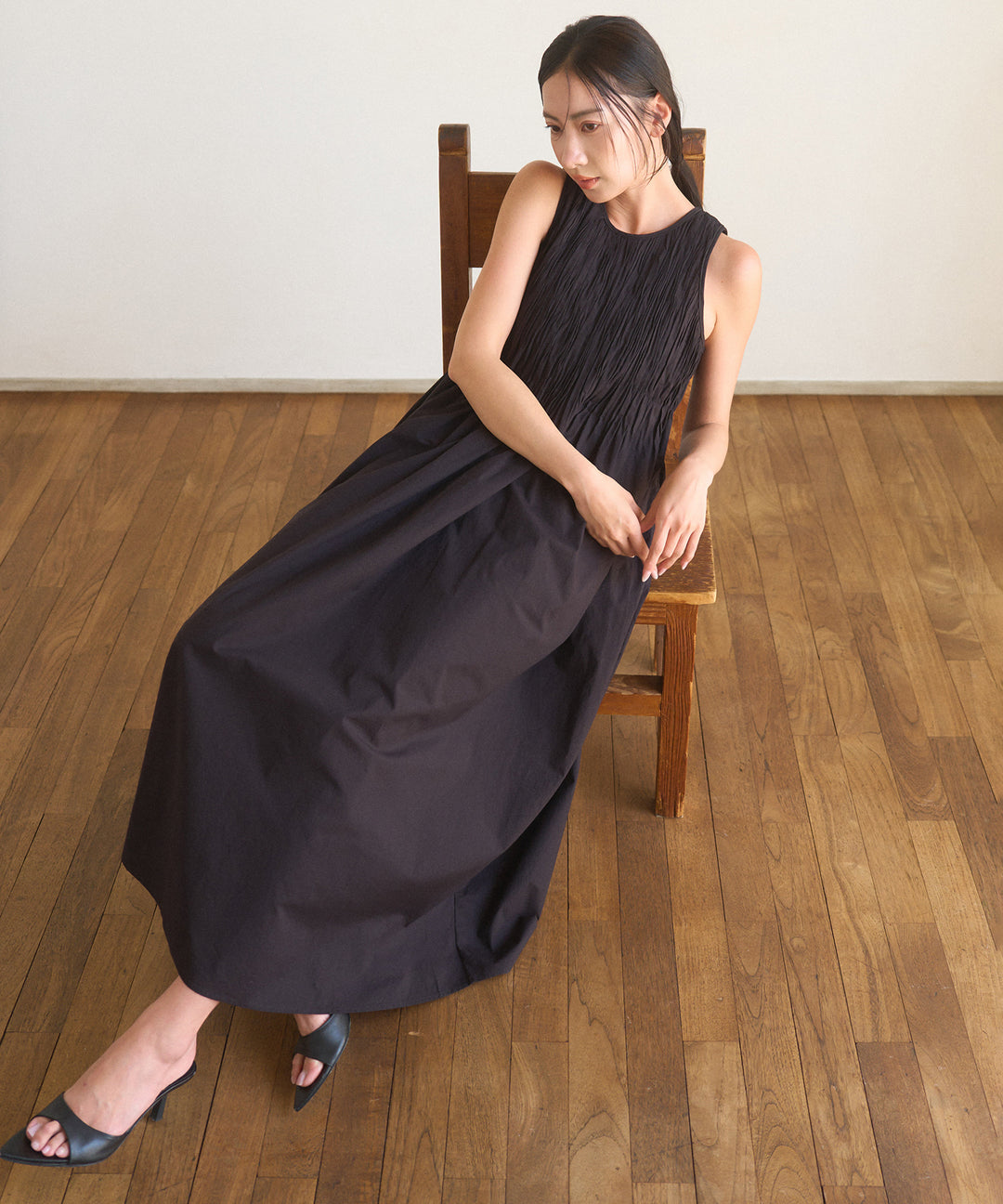【INDIA made】Hand Pintuck Cotton Onepiece