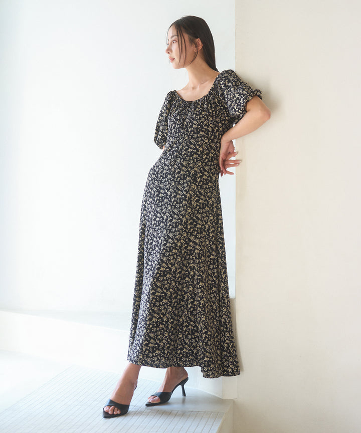 ANNETTE Floral Puff Dress