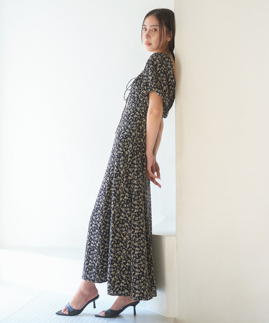 ANNETTE Floral Puff Dress