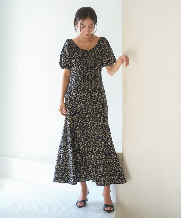 ANNETTE Floral Puff Dress