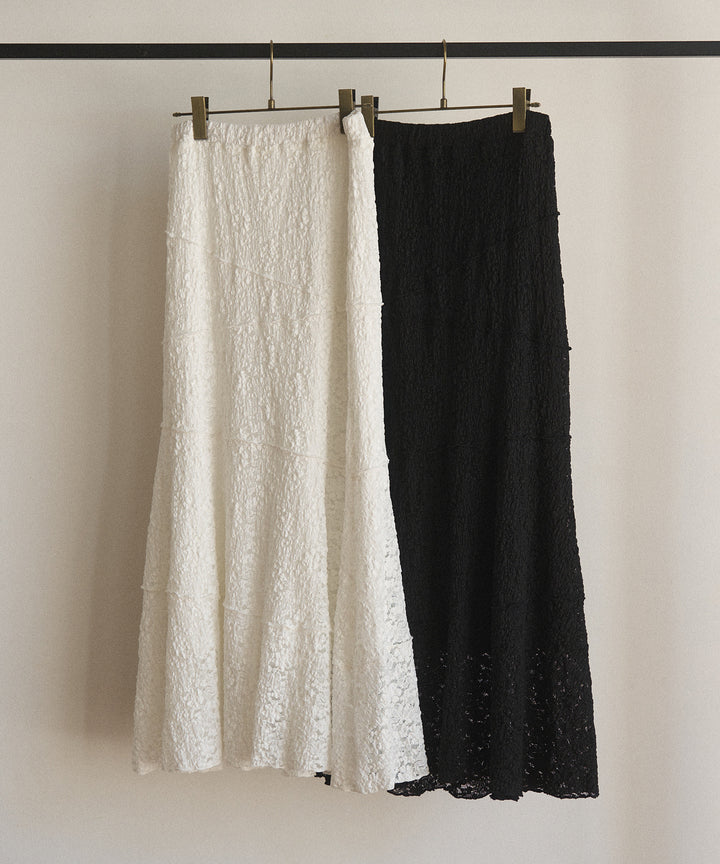Stretch Bumpy Lace Skirt