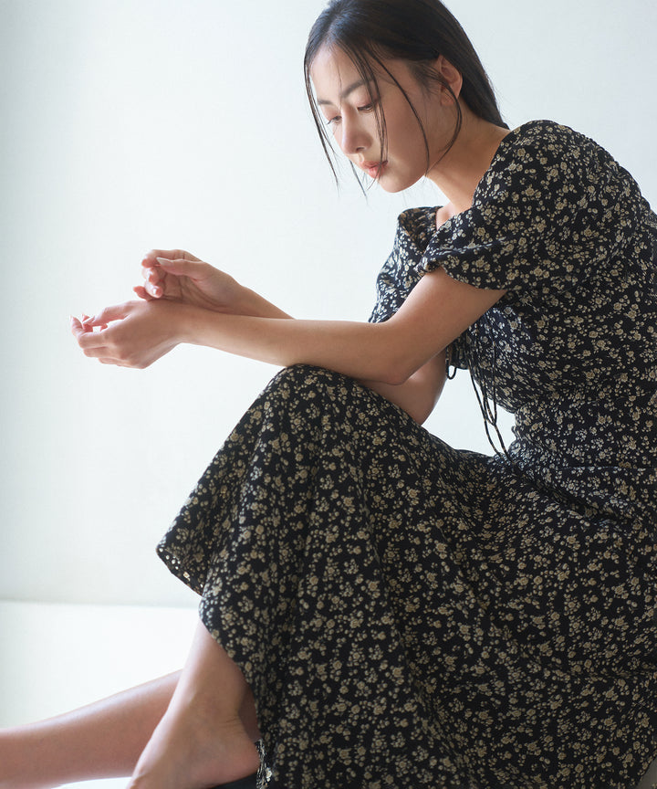 ANNETTE Floral Puff Dress