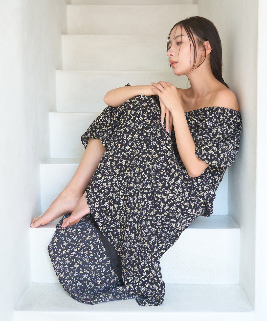 ANNETTE Floral Puff Dress