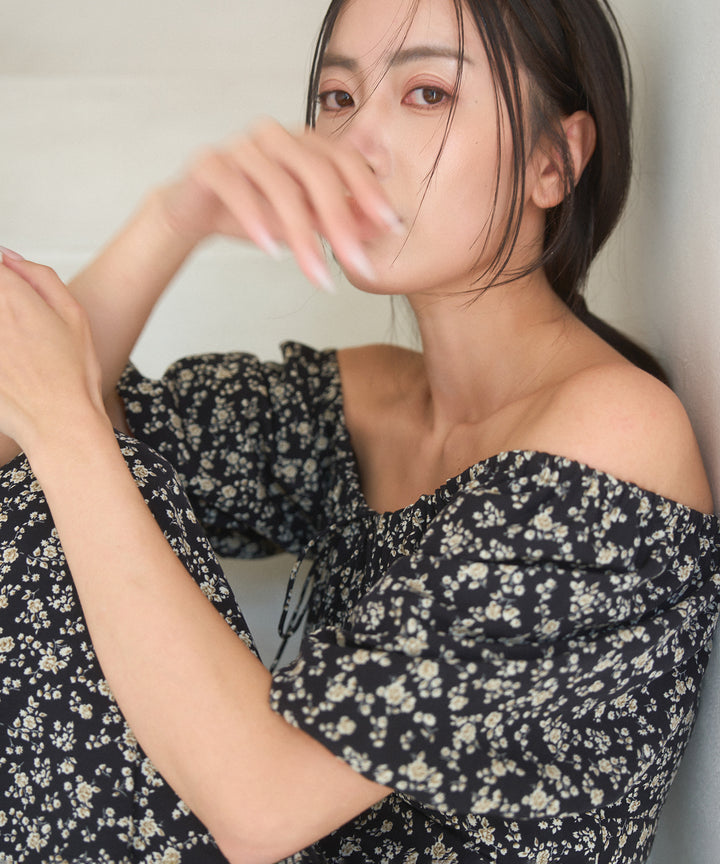 ANNETTE Floral Puff Dress