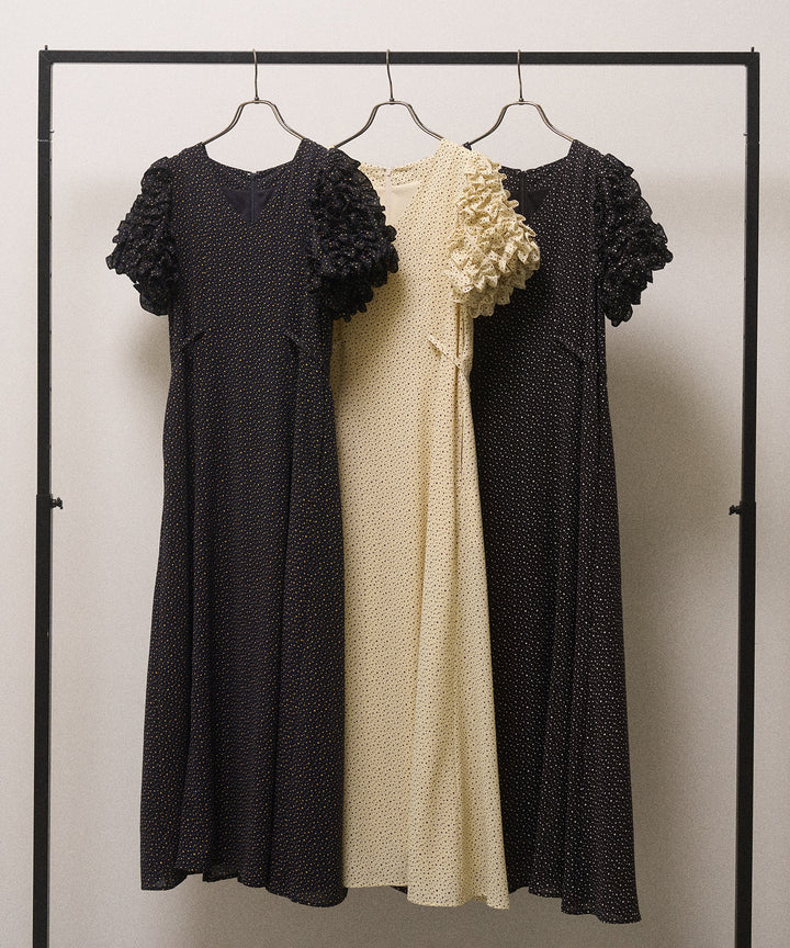 Color Dot Frill Dress