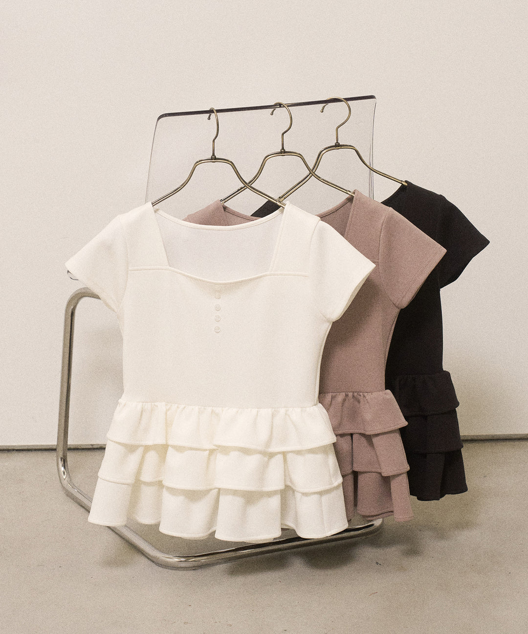 Square Cut Peplum Tops