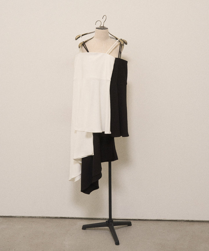 Asymmetry Cut Square Bustier