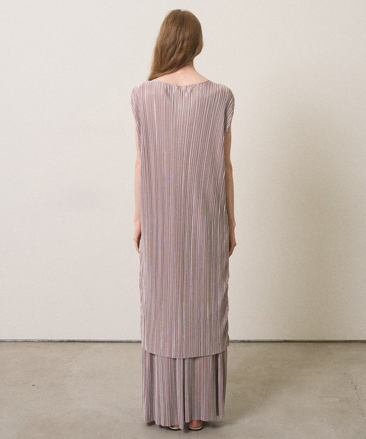 River Pleat Wide Dress
