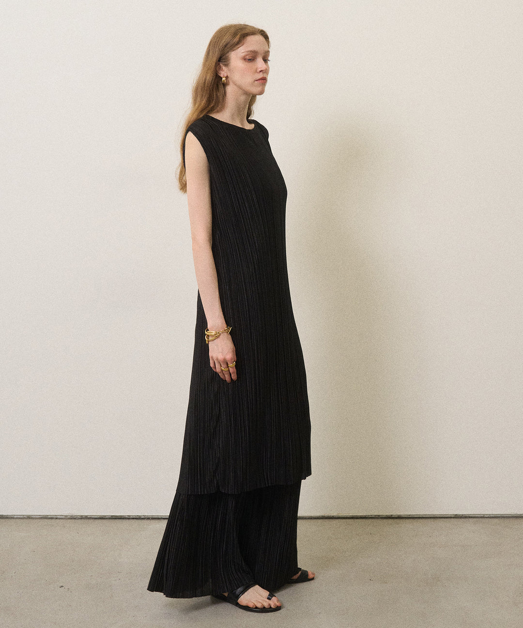 River Pleat Wide Pants