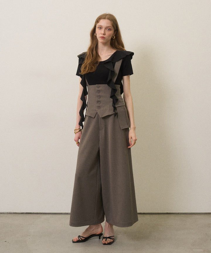 Ruffle Ribbon Swing Tops