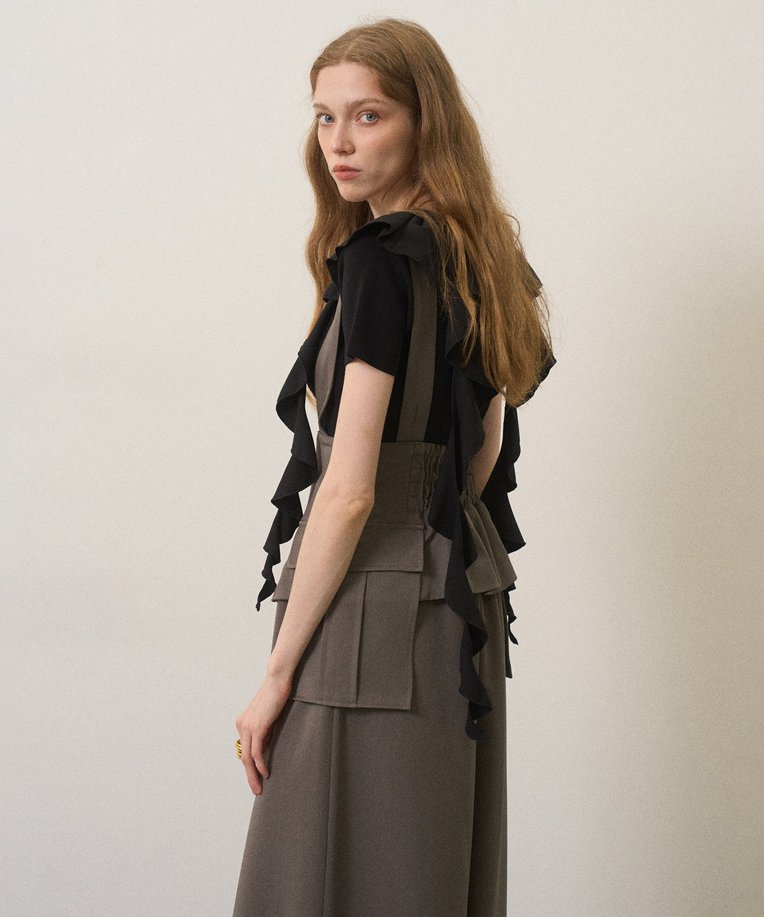 Ruffle Ribbon Swing Tops