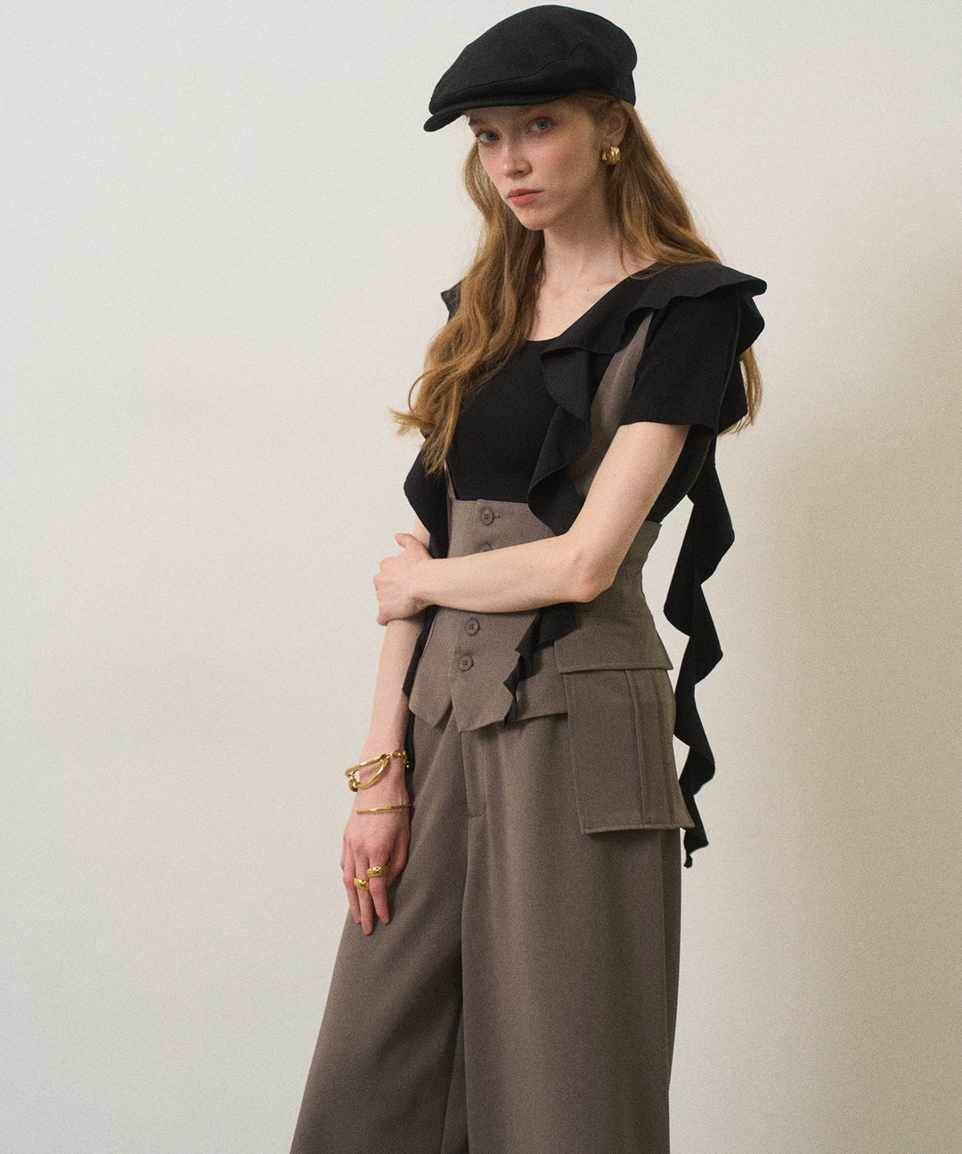 Ruffle Ribbon Swing Tops