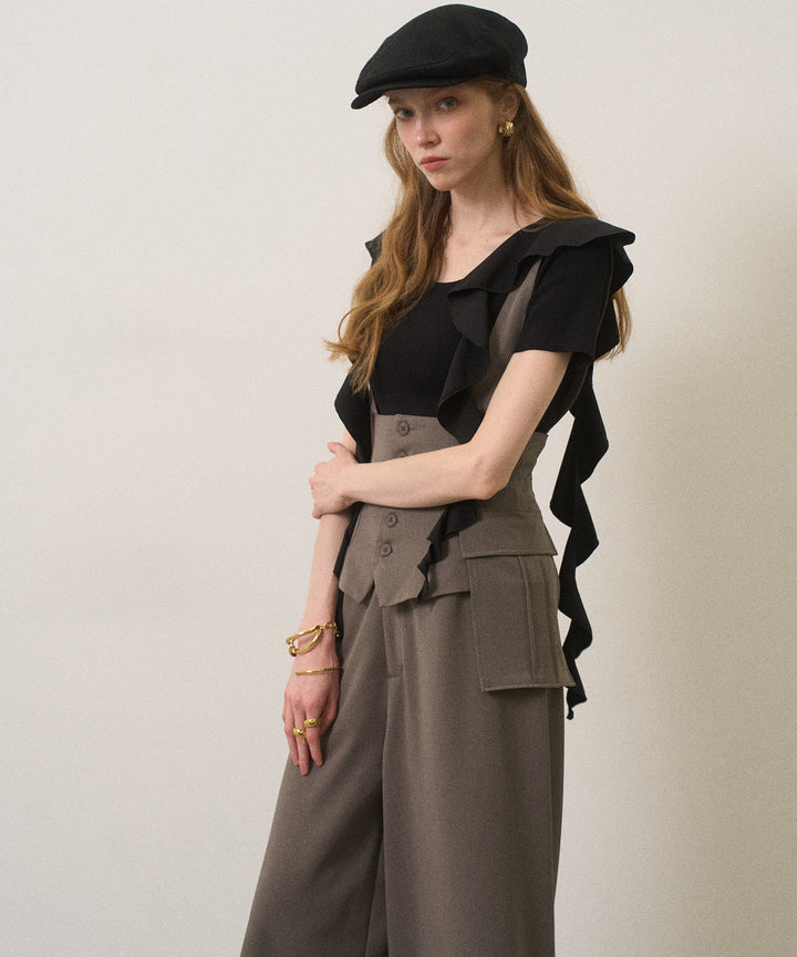 Ruffle Ribbon Swing Tops