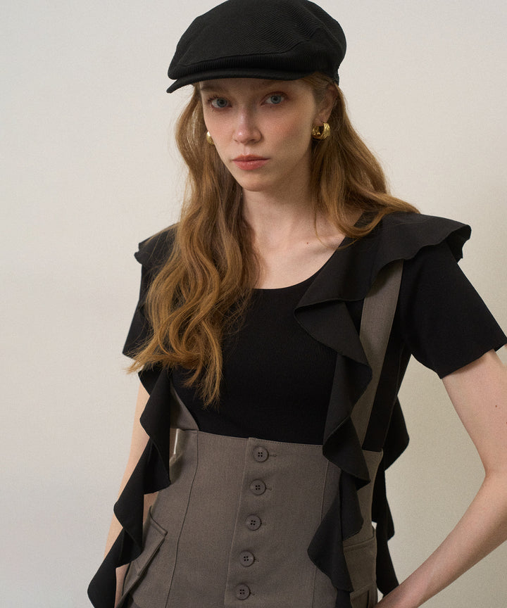 Ruffle Ribbon Swing Tops