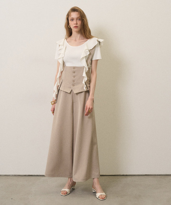 Ruffle Ribbon Swing Tops