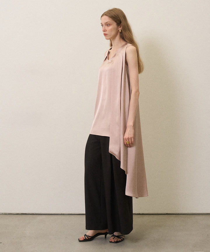 Satin Overlap Tunic