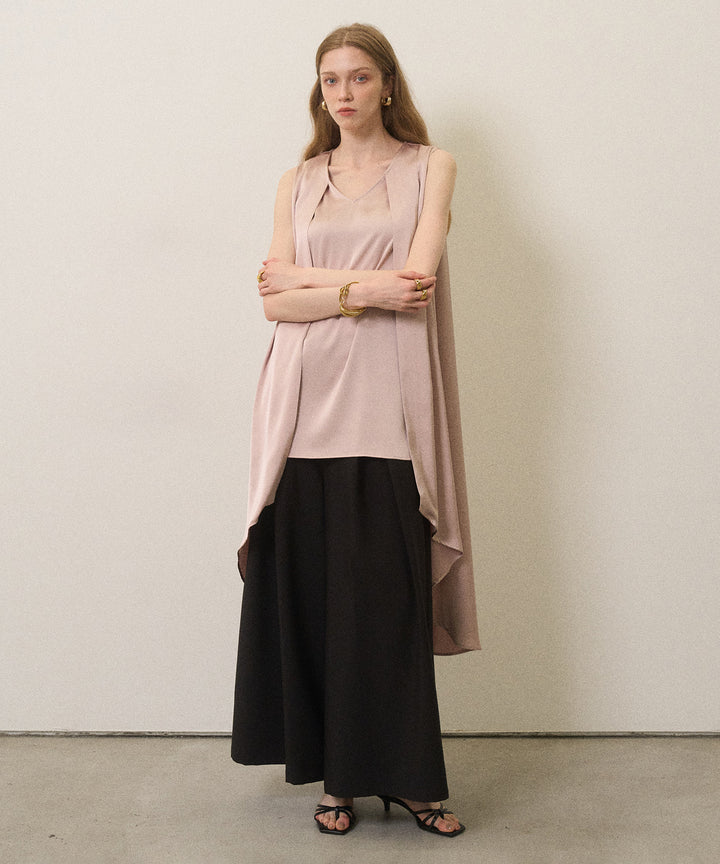Satin Overlap Tunic
