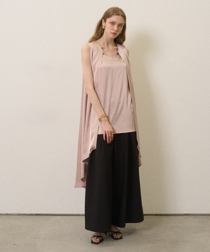 Satin Overlap Tunic