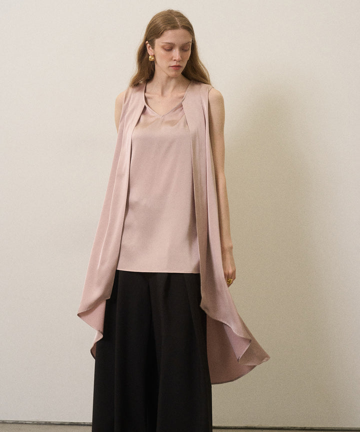 Satin Overlap Tunic