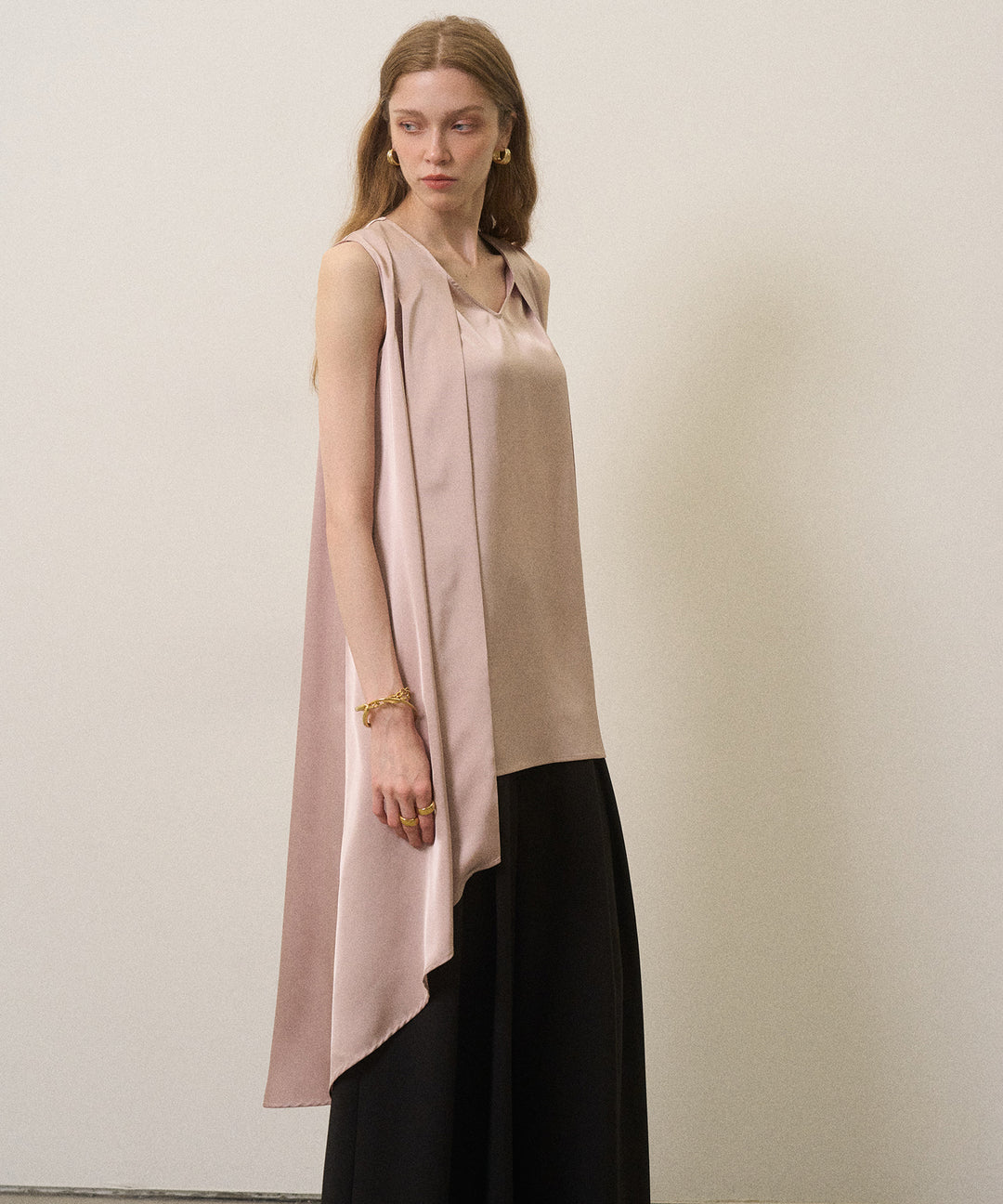 Satin Overlap Tunic