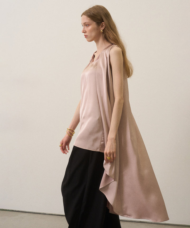 Satin Overlap Tunic