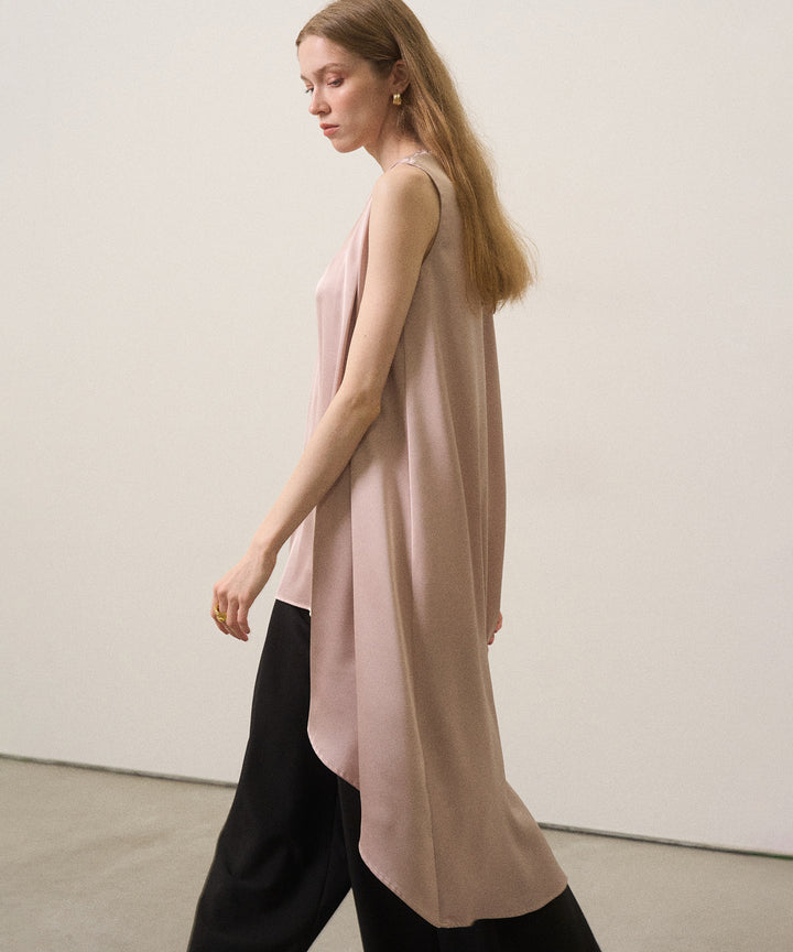 Satin Overlap Tunic