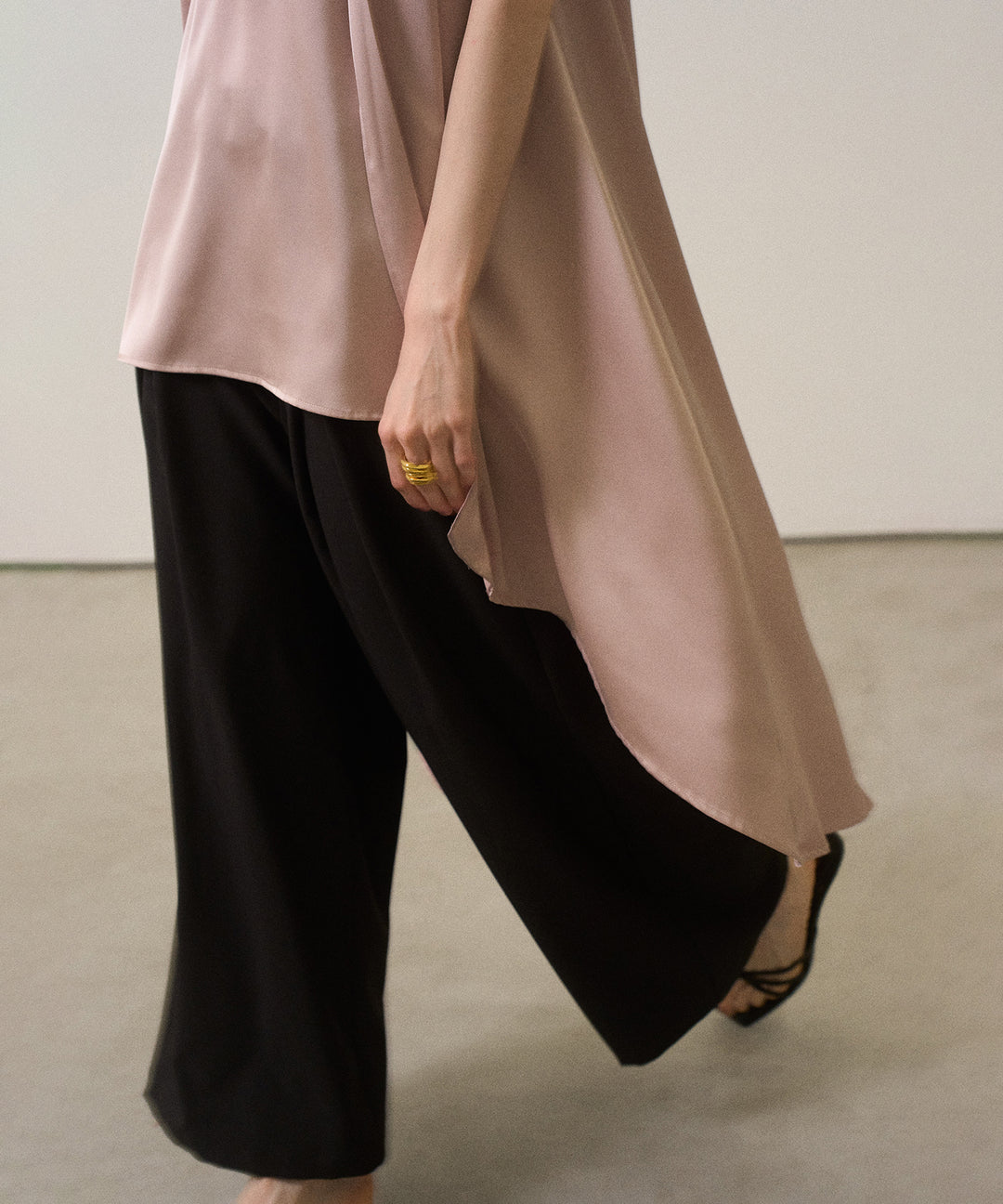 Satin Overlap Tunic