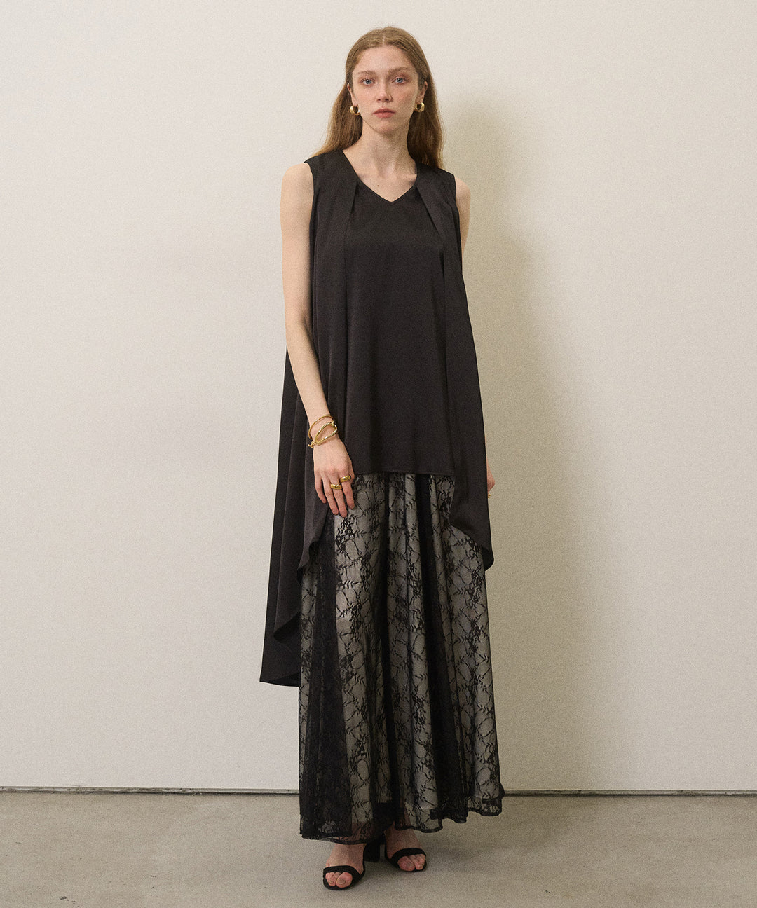 Satin Overlap Tunic