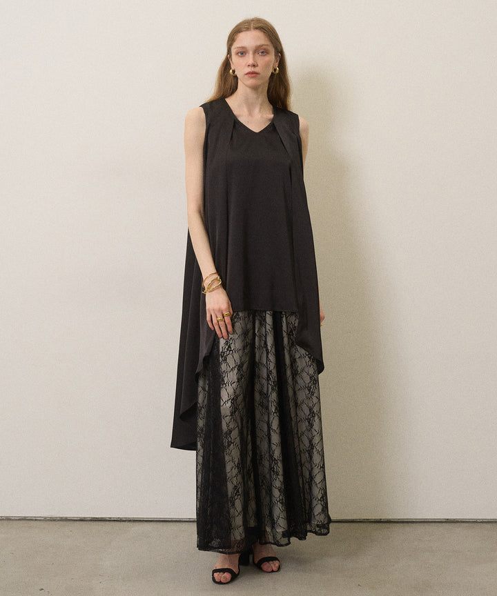 Satin Overlap Tunic