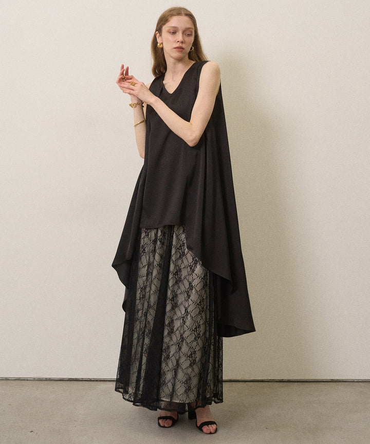 Satin Overlap Tunic