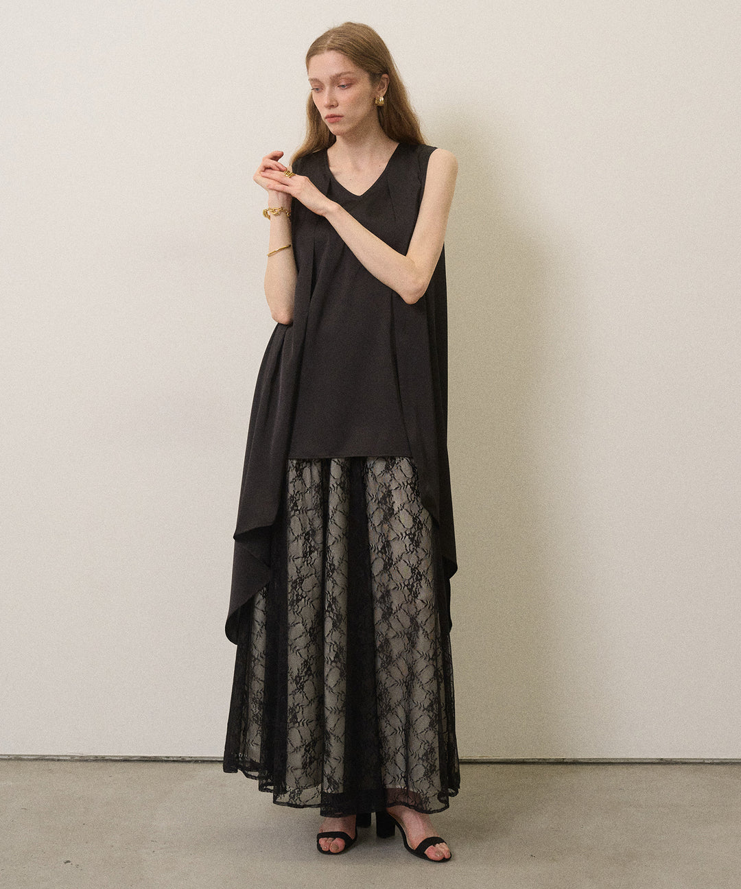 Pomping Lace W Flare Pants