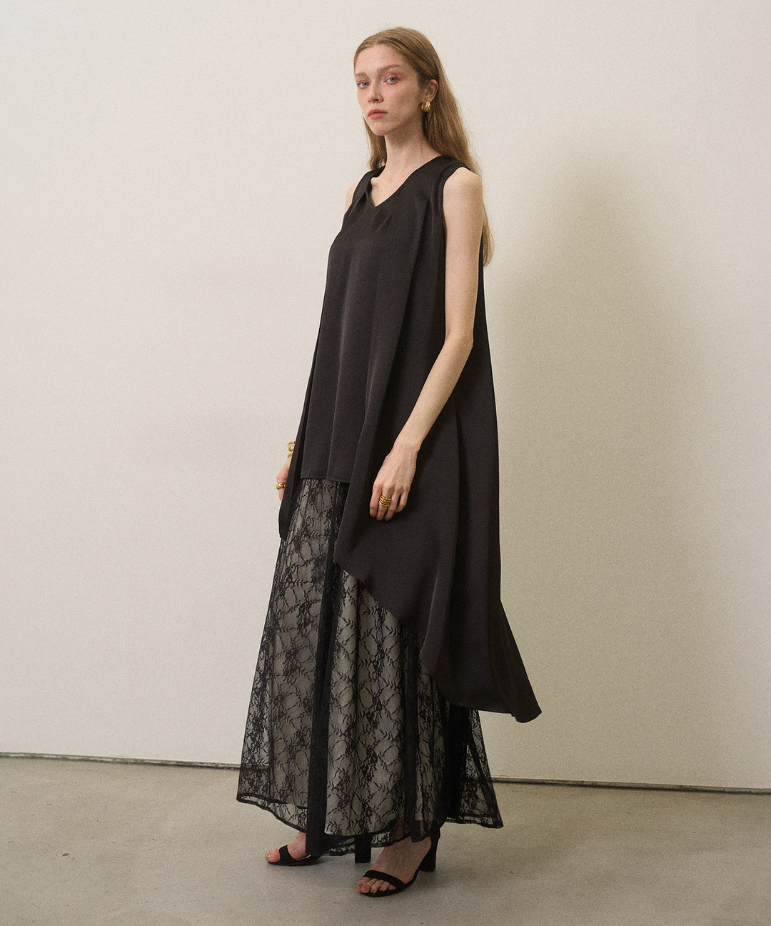 Satin Overlap Tunic