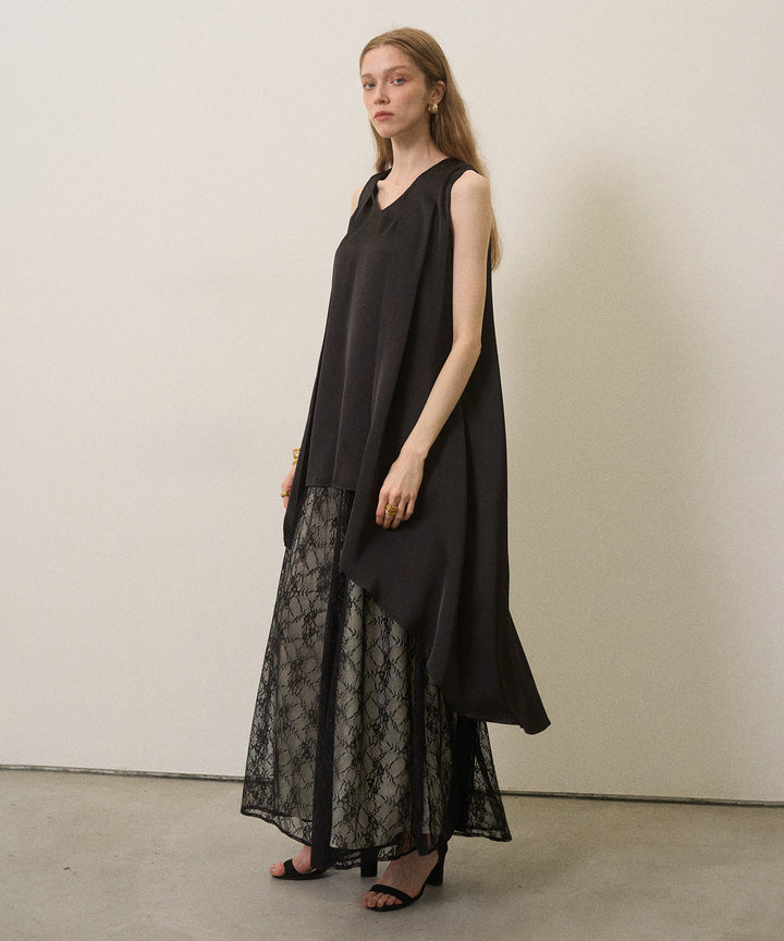 Satin Overlap Tunic