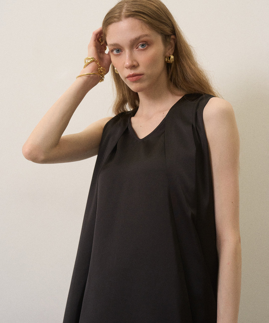 Satin Overlap Tunic