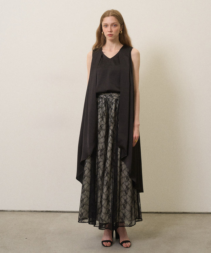 Satin Overlap Tunic