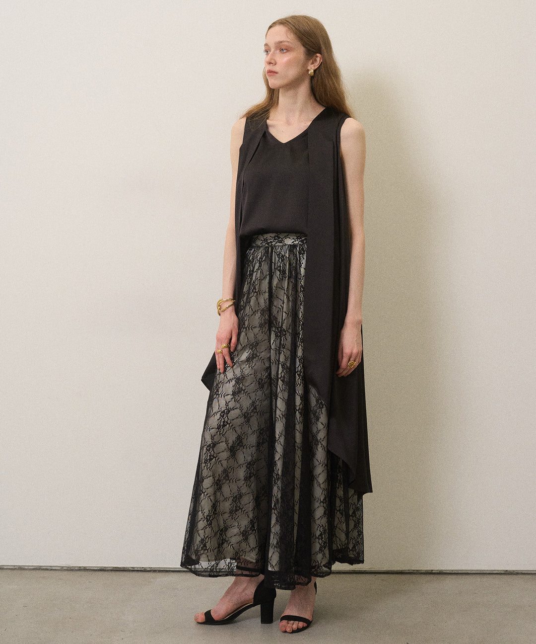 Pomping Lace W Flare Pants