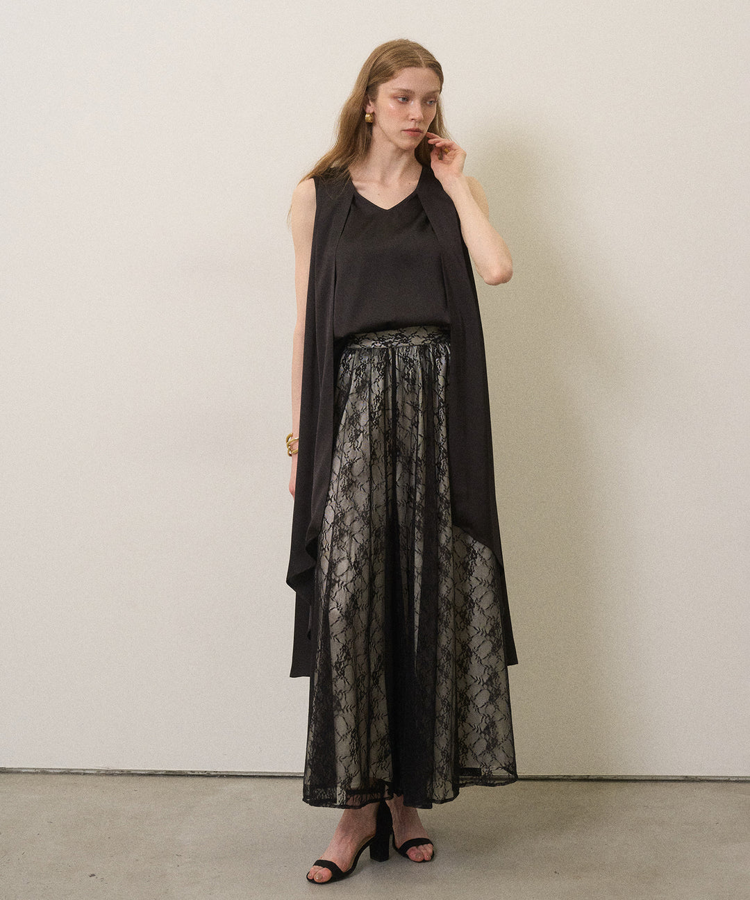 Pomping Lace W Flare Pants