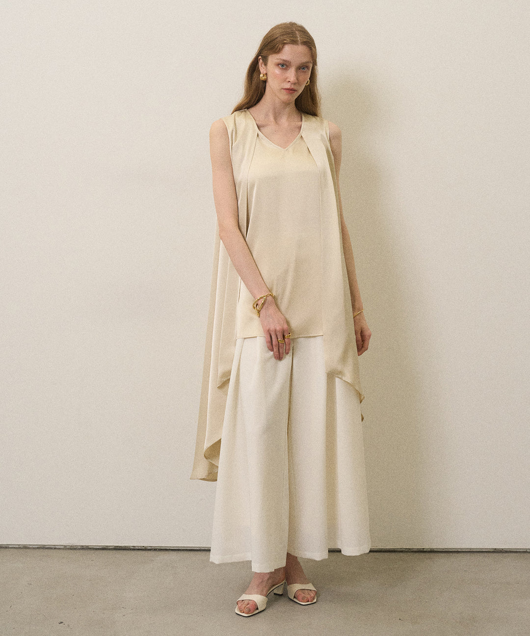 Satin Overlap Tunic